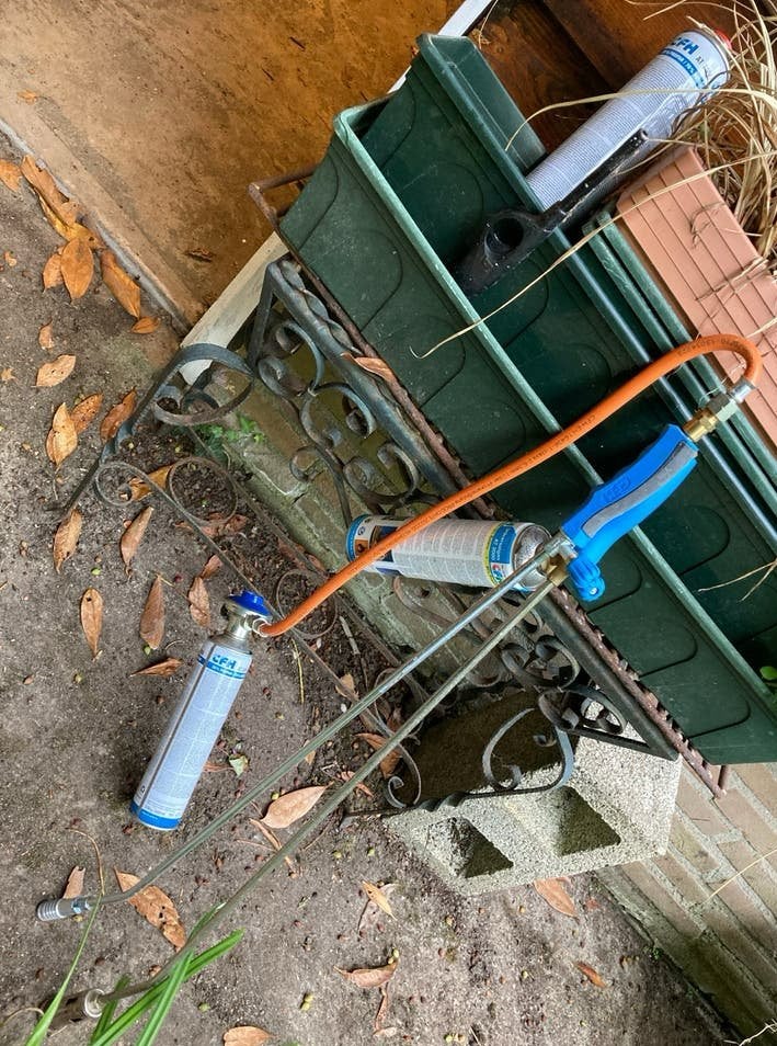Onkruidbrander met gasfles, Ophalen of Verzenden, Gebruikt