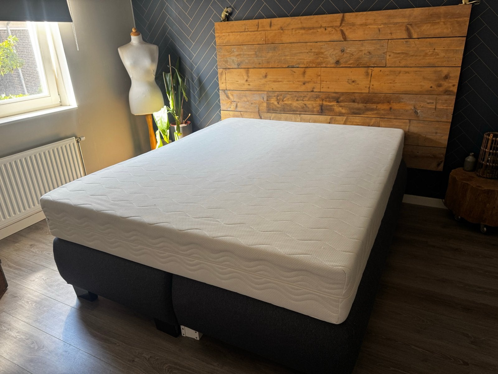 Boxspring 160x200 cm met matras, Ophalen, Gebruikt, Tweepersoons, 200 cm