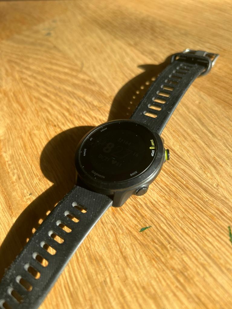 Garmin Forerunner 55 Sporthorloge - Perfect voor hardlopers, Afstand, Zwart, Ophalen of Verzenden, Zo goed als nieuw