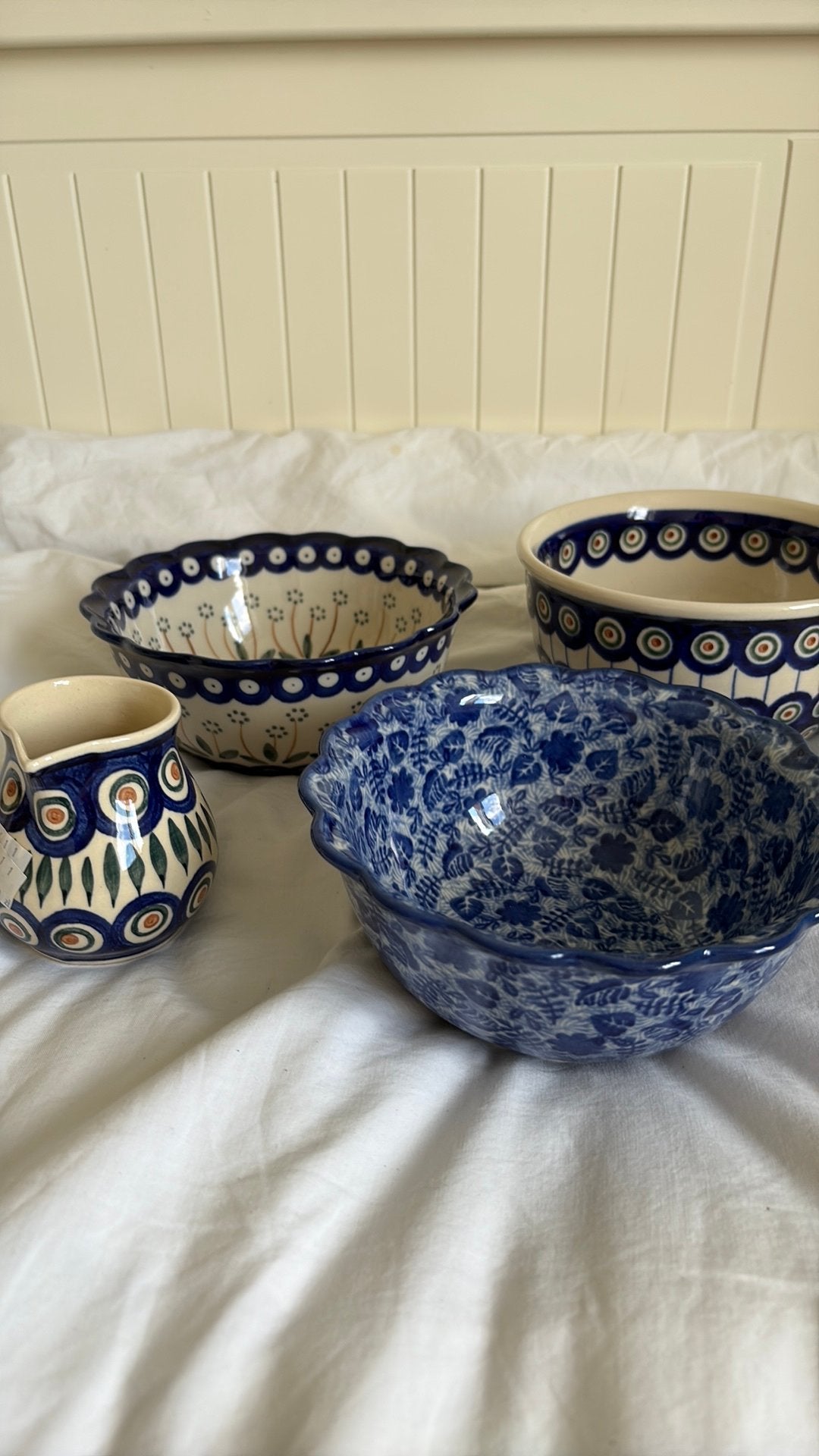 Chic passend keramiek set handmade  poland, Ophalen, Porselein of Keramiek, Rond, Zo goed als nieuw