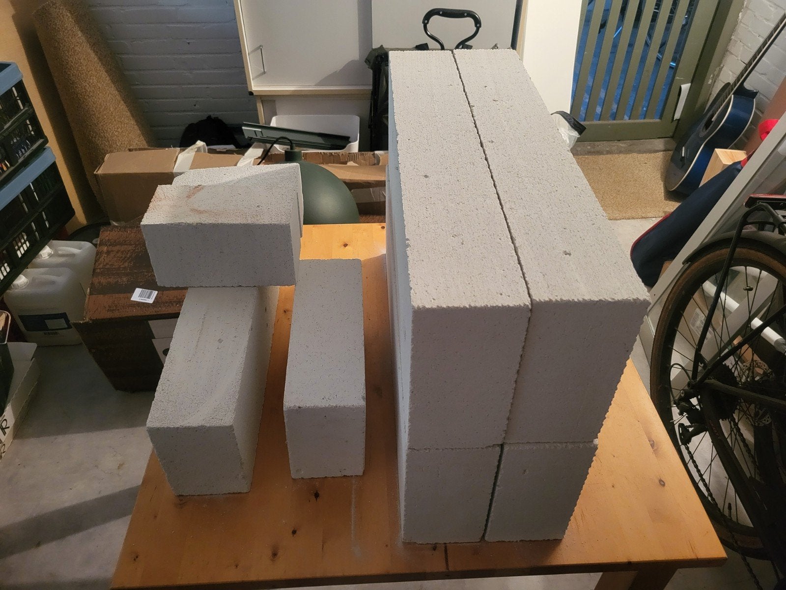 4 x Cellenbetonblok 60  20  10 cm (en evt. reststukken), Doe-het-zelf en Verbouw, Metselstenen, Ophalen, Kalkzandstenen
