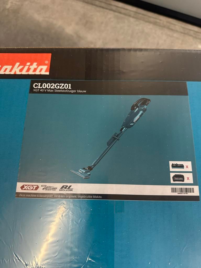 Makita CL002GZ01 XGT 40V Max Steelstofzuiger Blauw, Witgoed en Apparatuur, Stofzuigers, Ophalen, Nieuw, Reservoir, Stofzuiger