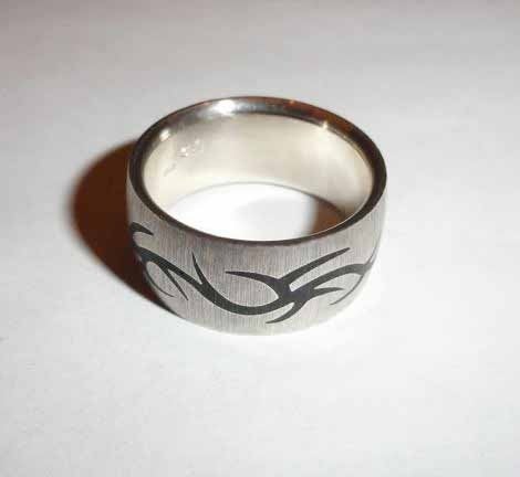 Ring zilver 925 tribal design, 18 tot 19, Nieuw, Ophalen of Verzenden, Dame of Heer