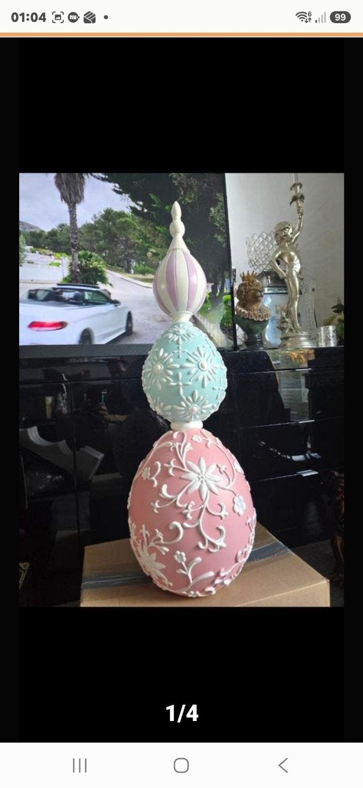 Een prachtig decoratief ei ornament, Ophalen of Verzenden, Nieuw