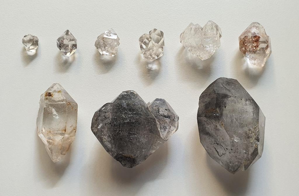 Gehele collectie Herkimer diamond, herkimer diamant uit NY, Verzamelen, Verzenden, Mineraal