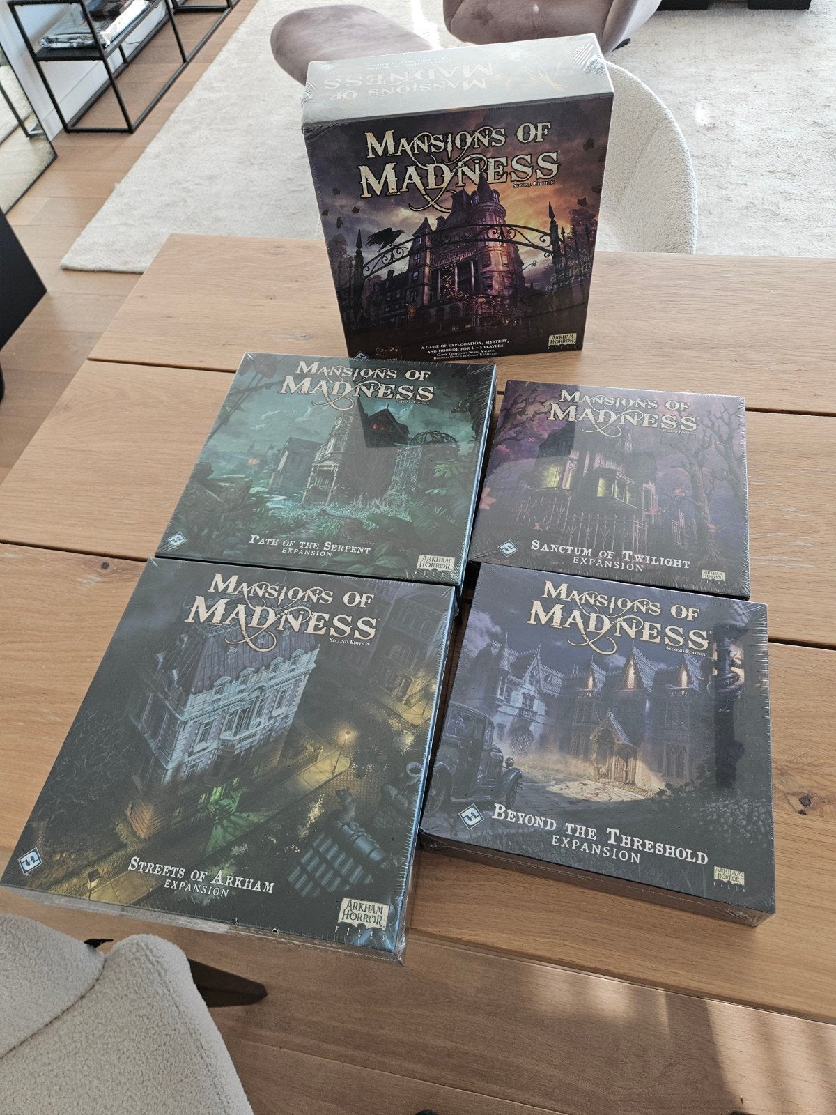 Mansions of Madness + 4 expansions, Ophalen of Verzenden, Nieuw