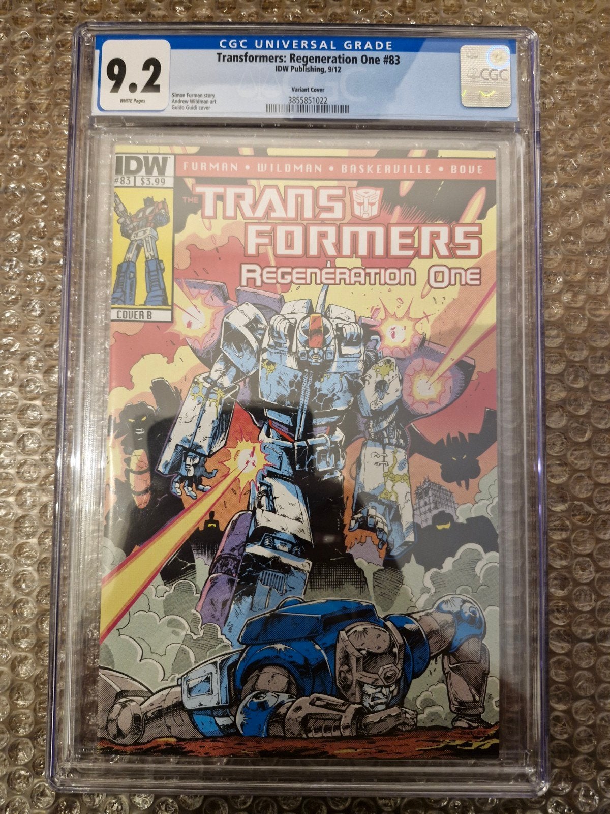 Transformers regeneration one stripboek 2012 #83 CGC 9.2, Overige generaties, Verzenden, Zo goed als nieuw