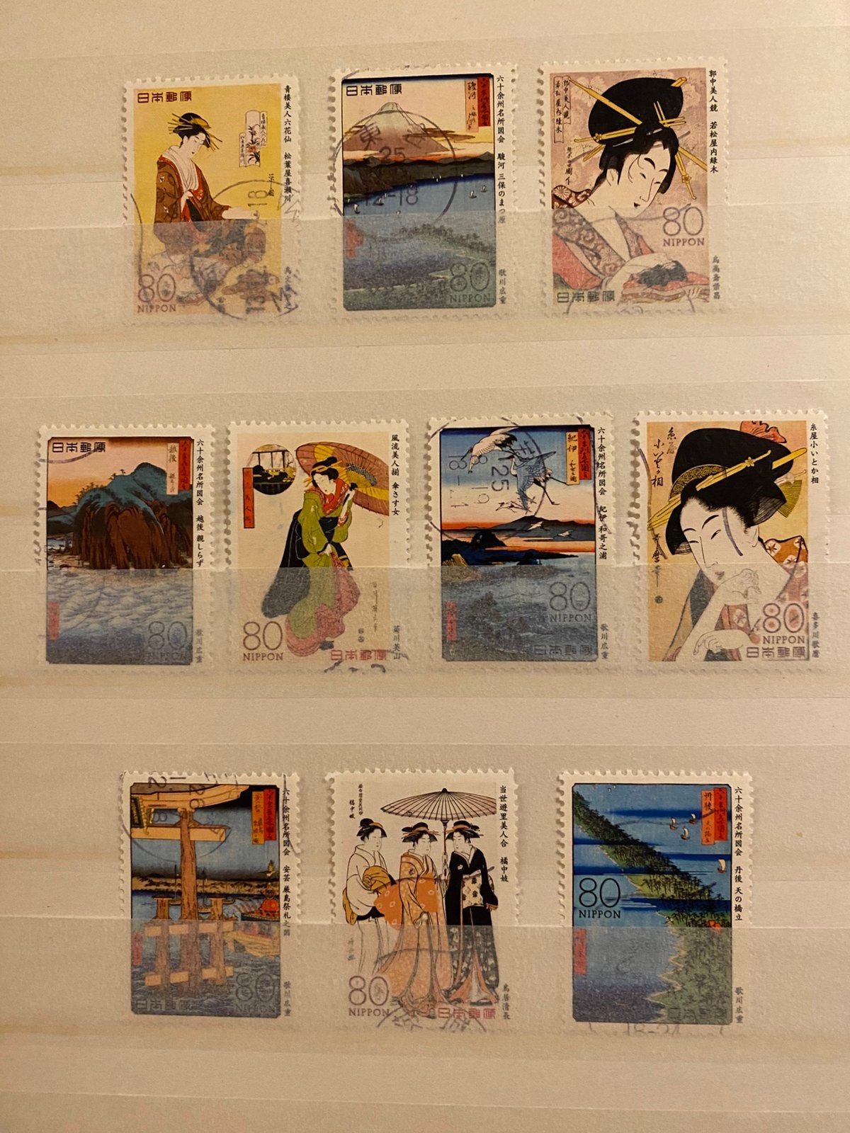Japan Ukiyo-e houtsnede (2), Ophalen of Verzenden, Buitenland