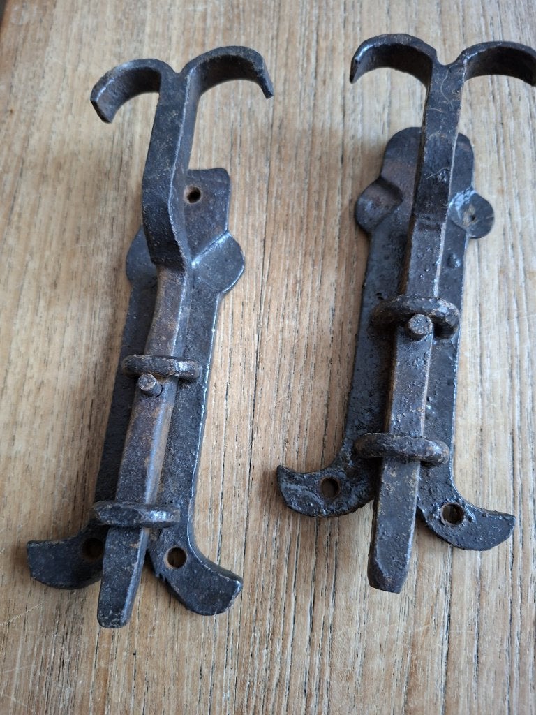 vintage schuifslot, Ophalen of Verzenden, Gebruikt, Koper of Messing, Klink of Kruk