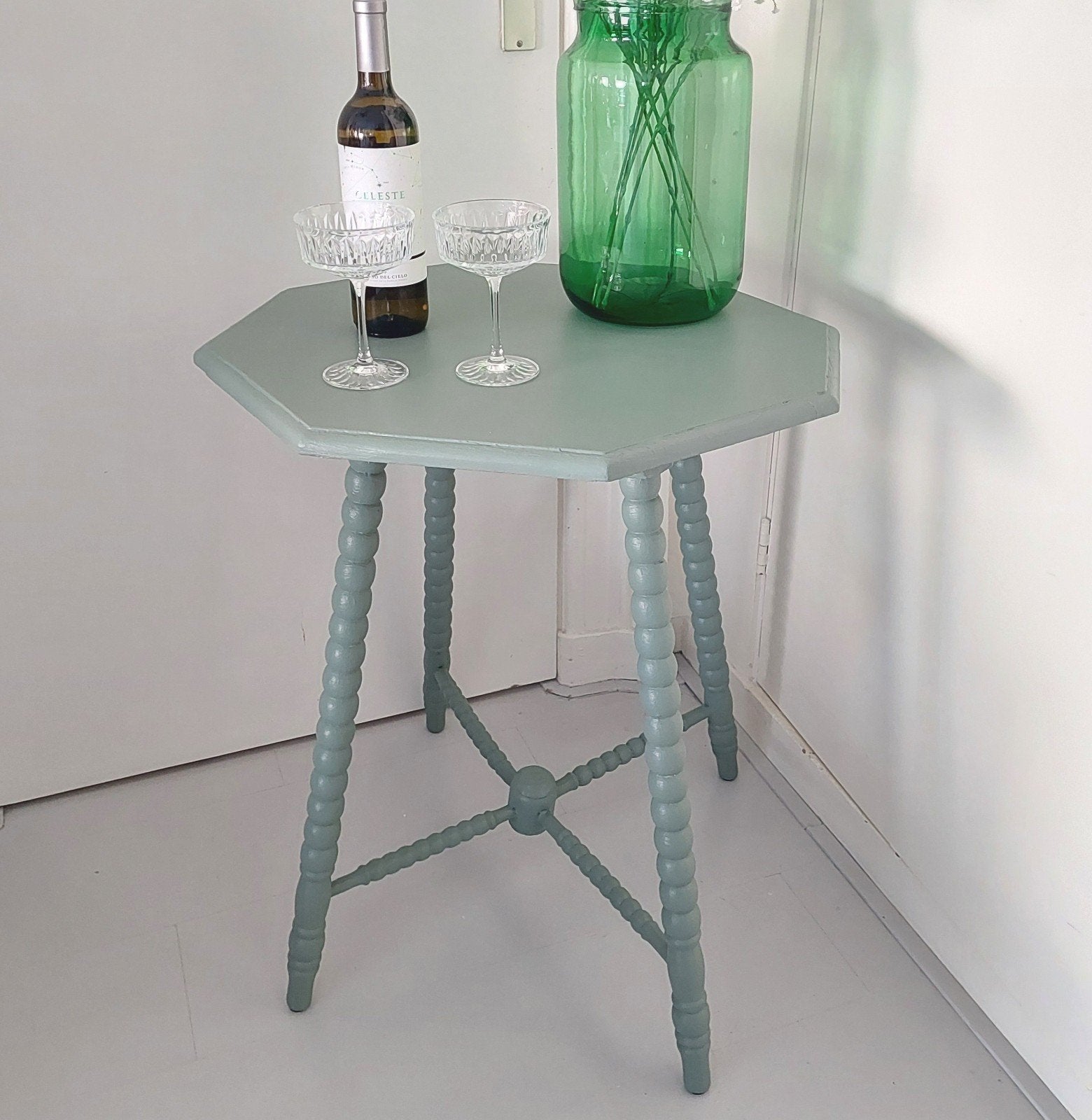 Hoog Tafeltje Bijzettafel Sidetable Tafel Vintage Brocante, Ophalen