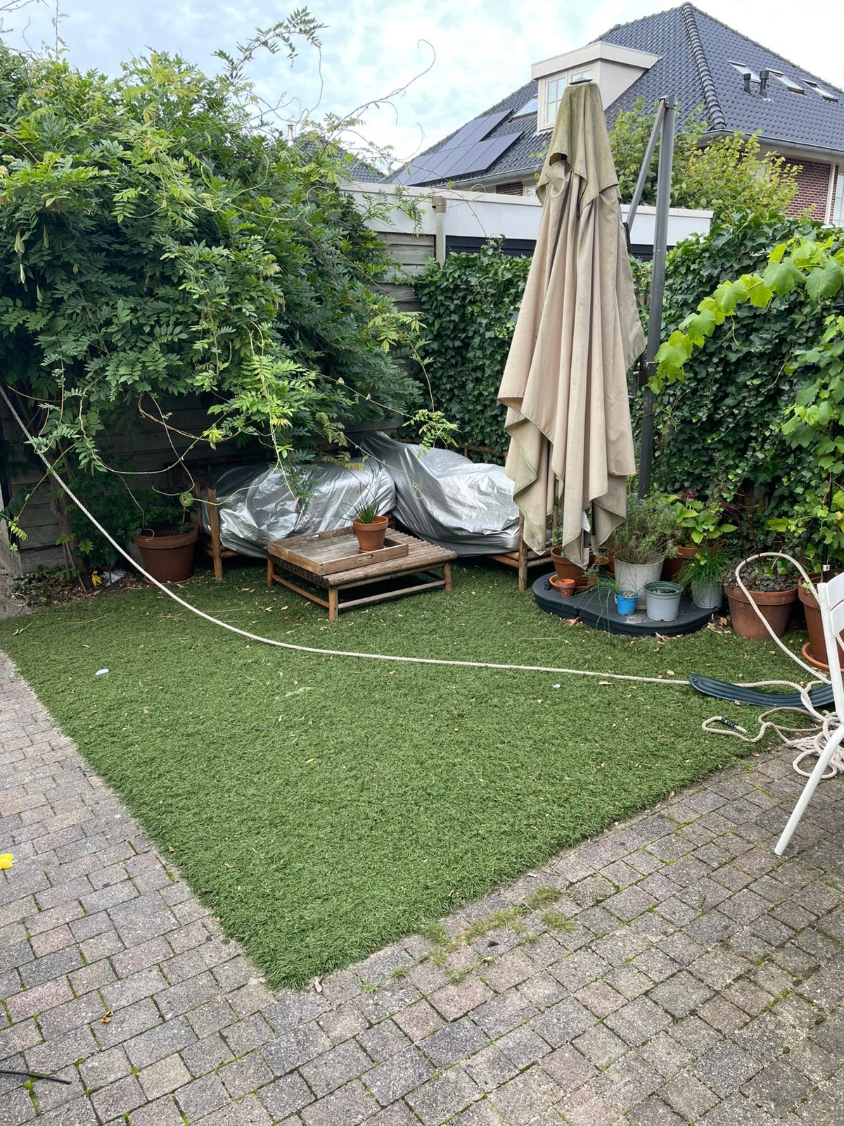 Kunstgrasmat 3.20 x 3.40 meter, Ophalen, Zo goed als nieuw, 20 m² of meer