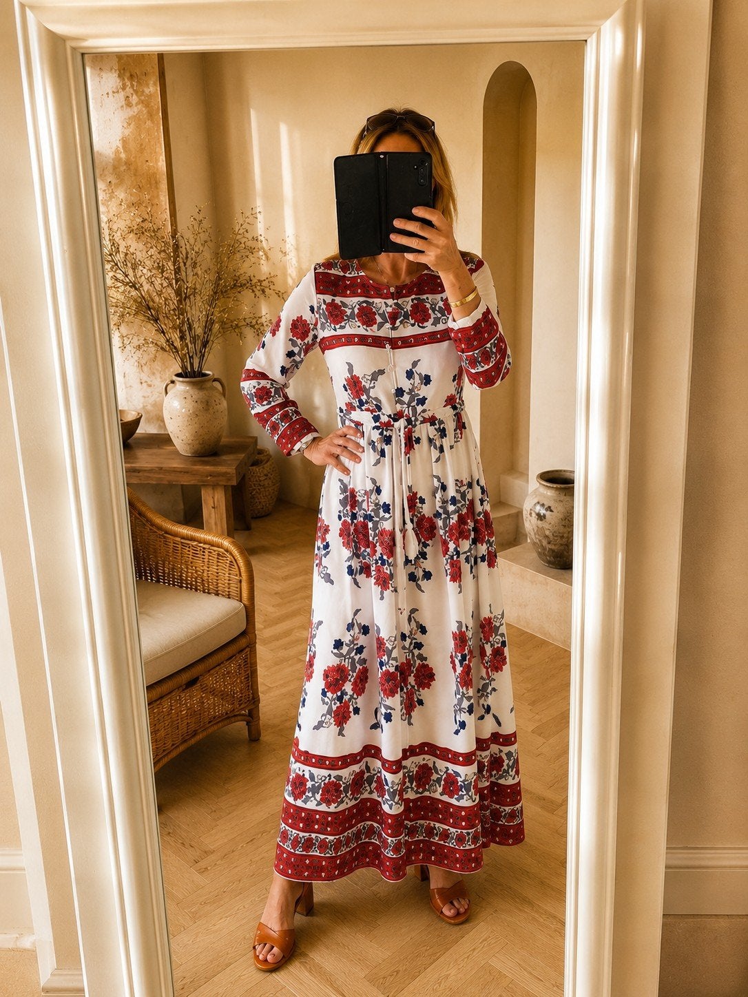 Prachtige Bohemian Maxi Jurk van Lulu Love, Kleding | Dames, Maat 38/40 (M), Meerkleurig, Ophalen of Verzenden, Lulu Love