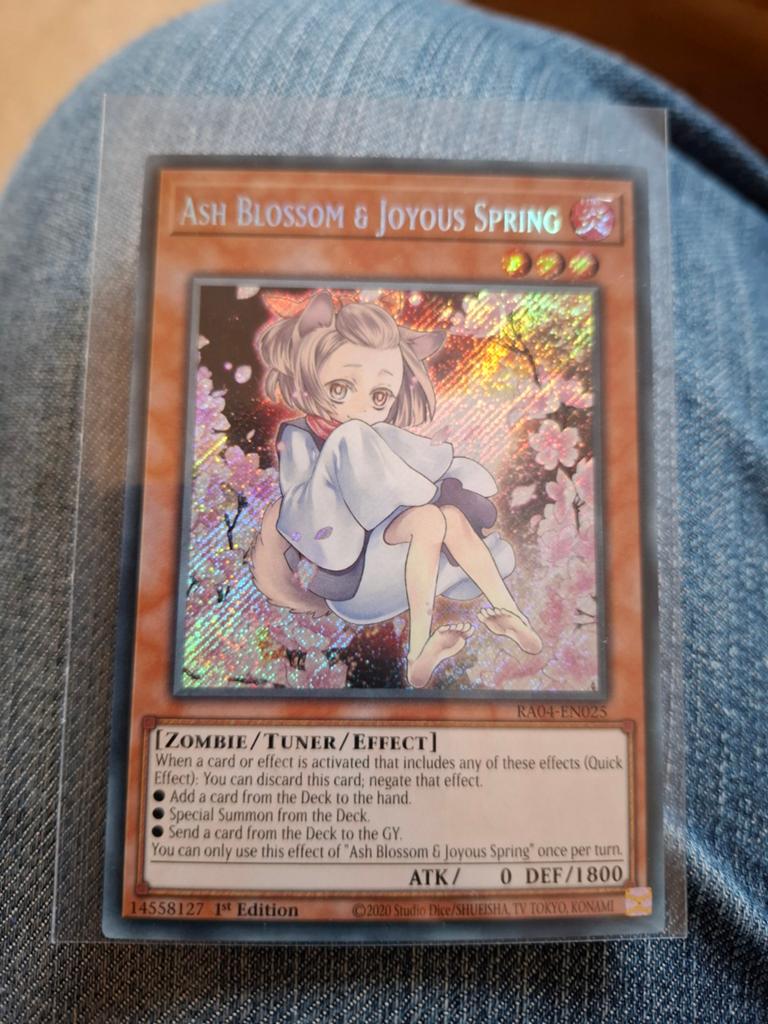 Ash Blossom & Joyous Spring RA04  Secret Rare 1st  Ed  NM, Ophalen of Verzenden, Nieuw, Losse kaart, Foil