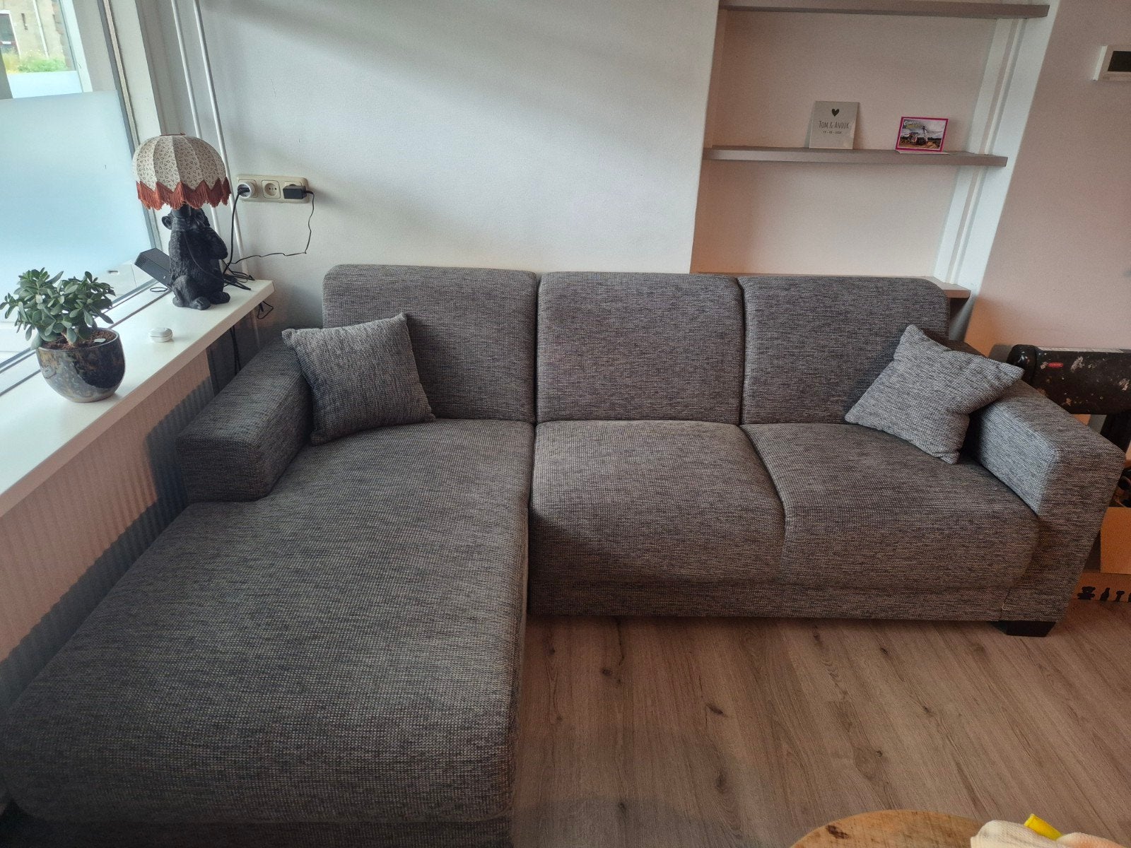 Nette bank met lounge gedeelte, Huis en Inrichting, Ophalen, Gebruikt, Stof