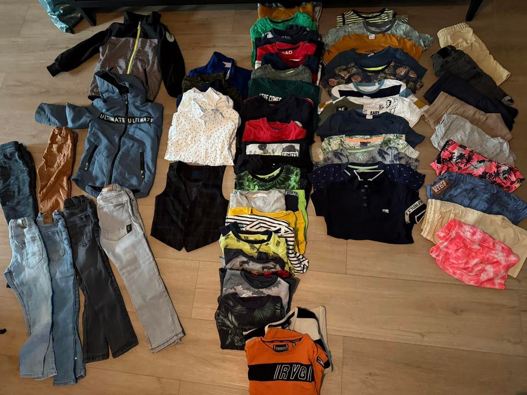 Maat 122/128 kledingpakket jongen, Ophalen, Gebruikt, Maat 128
