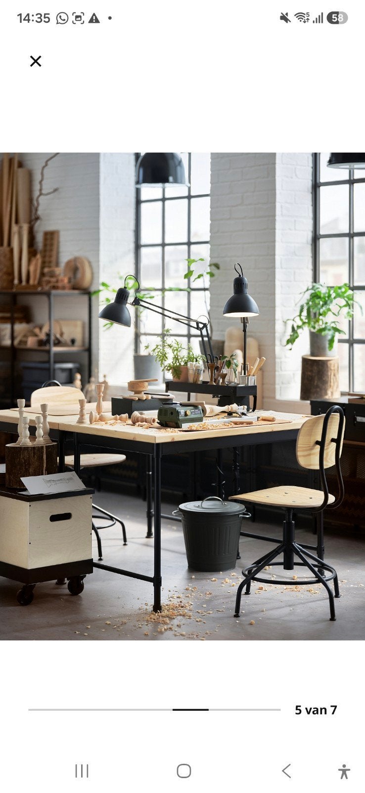 ikea kullaberg bureau en stoel, Ophalen, Zo goed als nieuw, 50 tot 100 cm, Minder dan 100 cm