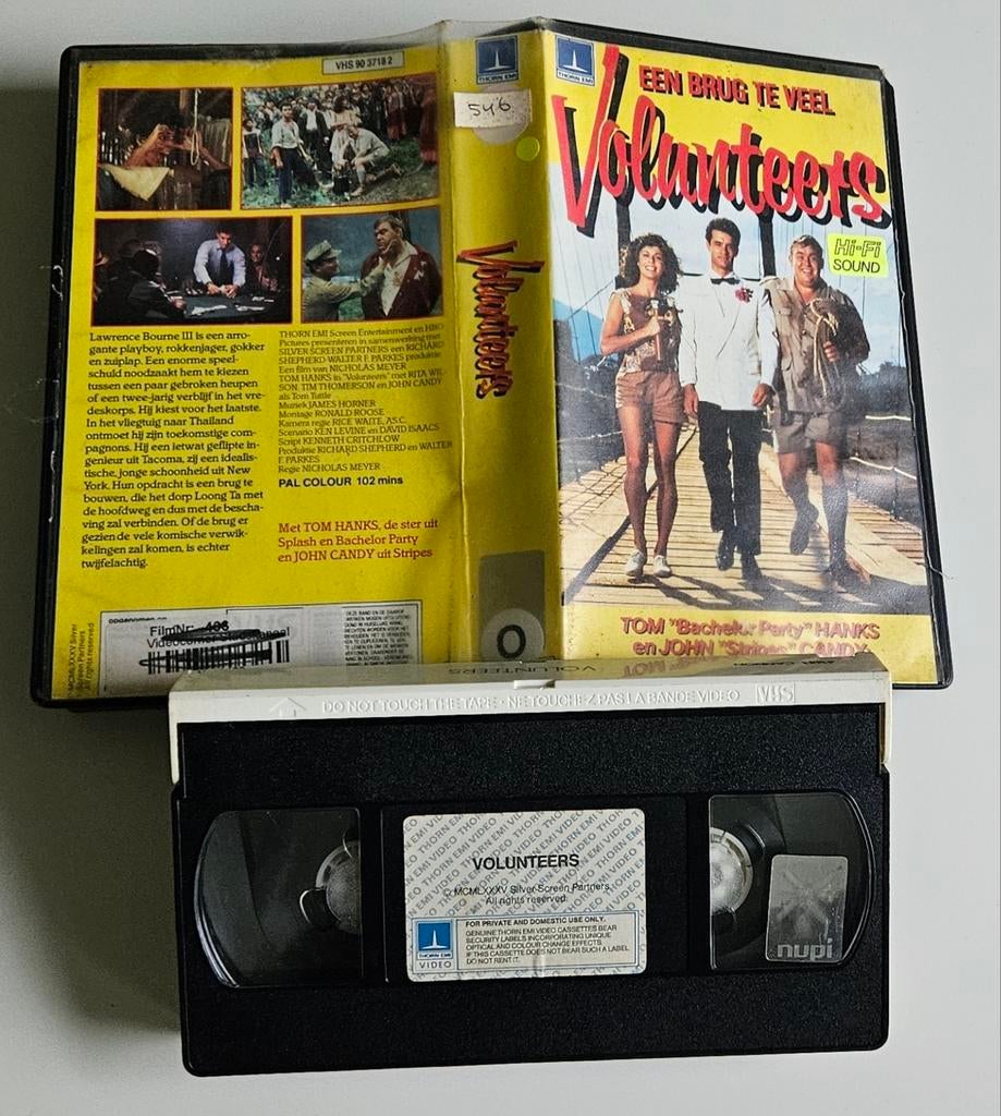 Ex-Rental VHS Volunteers (1985) - Tom Hanks & John Candy, Cd's en Dvd's, VHS | Film, Zo goed als nieuw, Komedie, Alle leeftijden