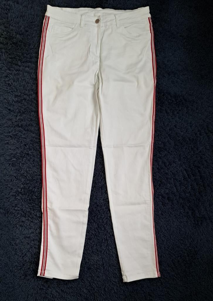 NIEUW: broek (stretch) van Up2Fashion, mt. 42 (W32/L32), Kleding | Dames, Up2Fashion, Wit, Maat 42/44 (L), Nieuw