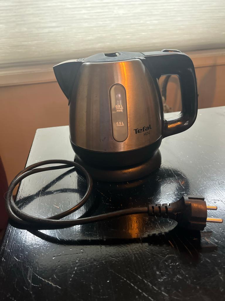 Tefal mini waterkoker, Minder dan 1 liter, Ophalen, Gebruikt, Rvs