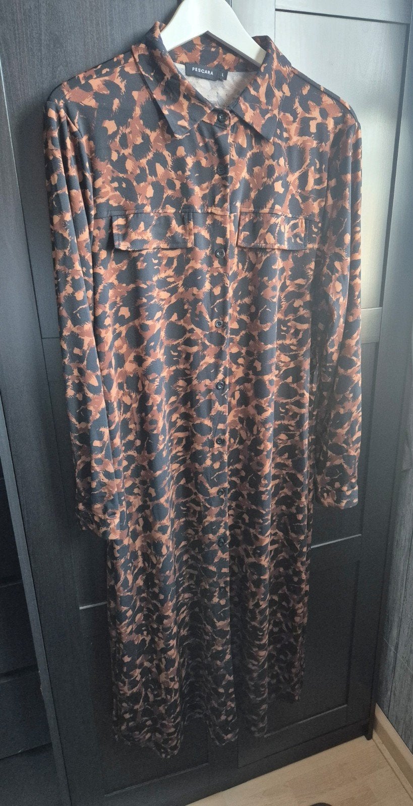 Pescara jurk met luipaardprint nieuw, Kleding | Dames, Bruin, Maat 42/44 (L), Pescara, Nieuw