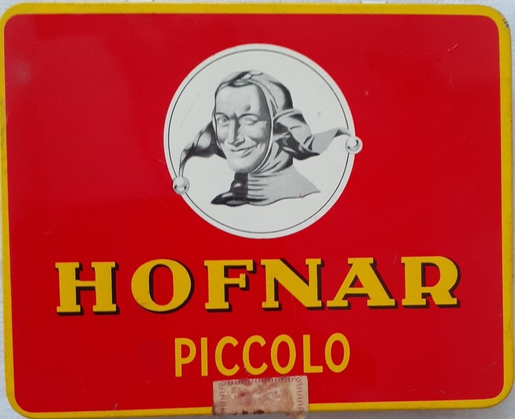 Sigarenblikje Hofnar Piccolo blikje, Verzamelen, Ophalen of Verzenden, Gebruikt, Tabaksdoos of Verpakking