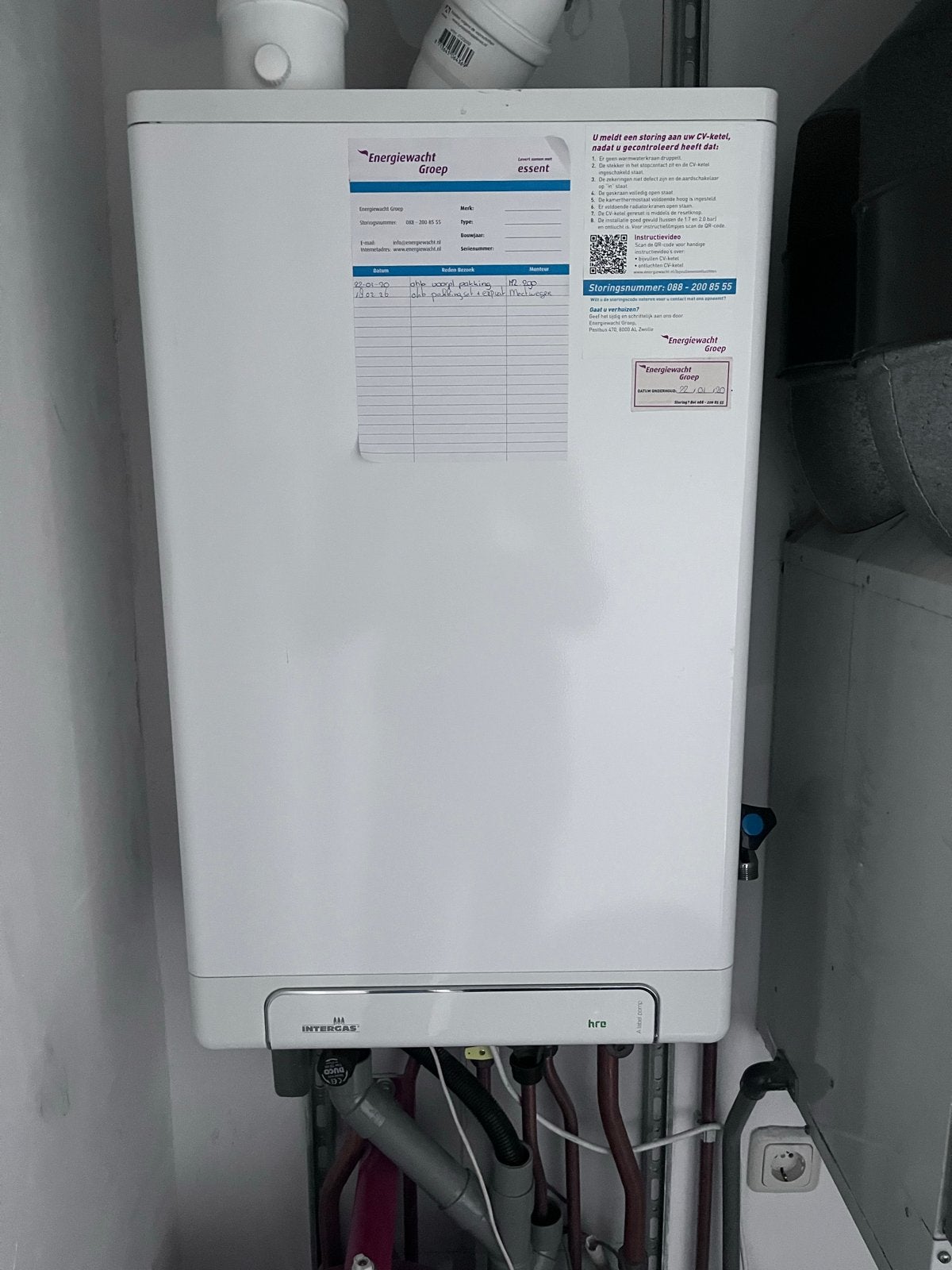 Intergas Kombi Kompakt HRE 36/30 A CV-ketel, Ophalen, Gebruikt, Hoog rendement (Hr), Cv-ketel of Combi-ketel