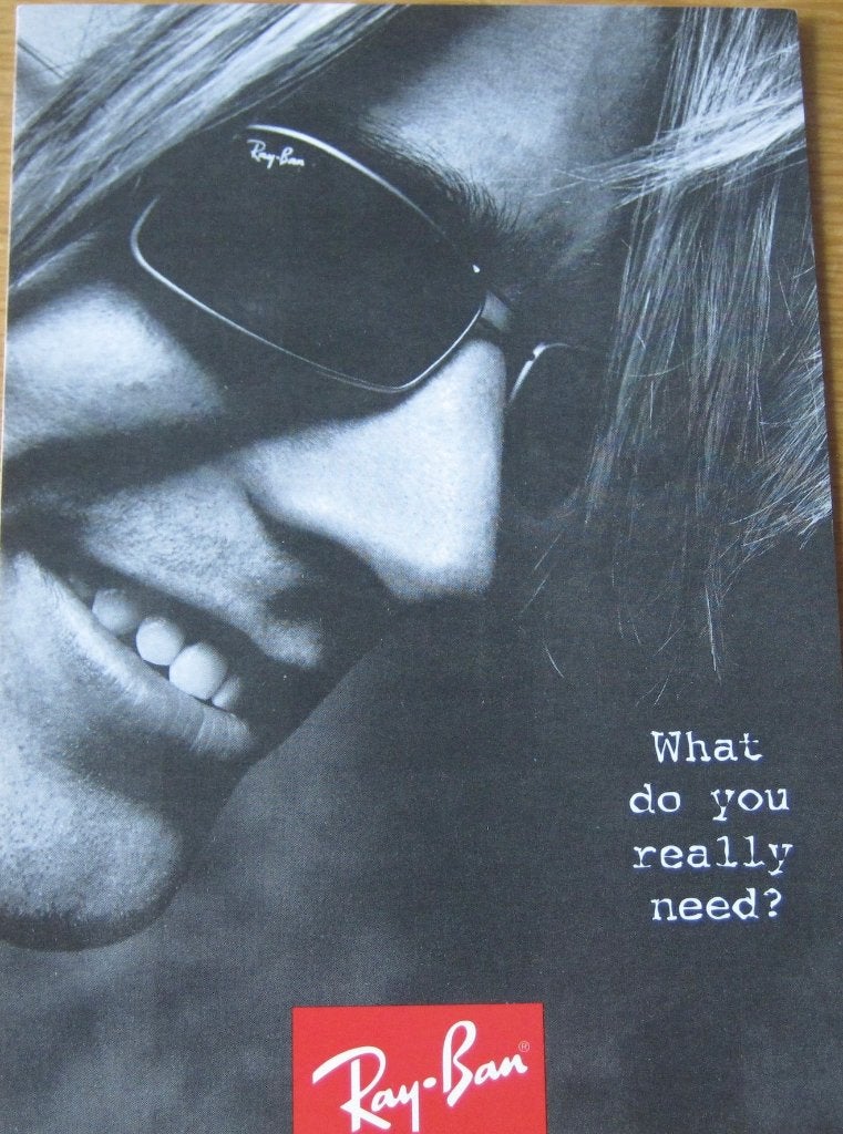 Boomerang - Ray-Ban - what do you really need?   -  nieuw, Verzamelen, Verzenden, 1980 tot heden, Ongelopen, Overige thema's