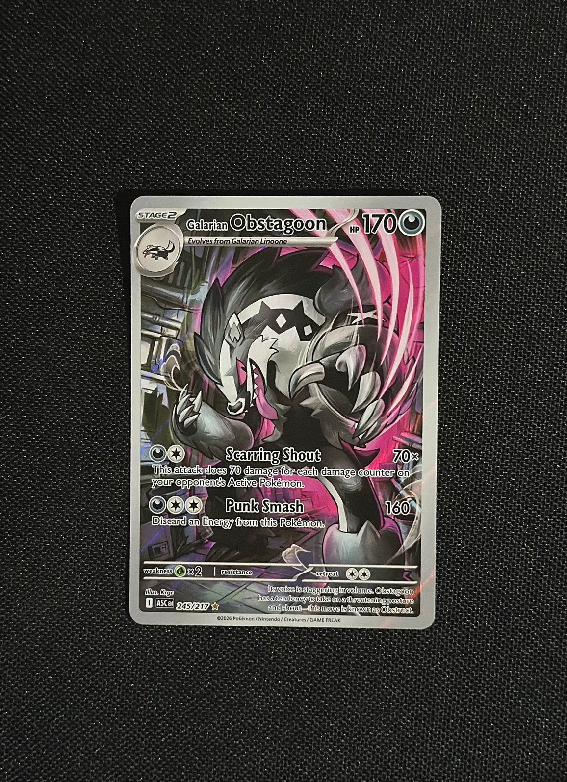 Galarian Obstagoon 245 - ASC, Ophalen of Verzenden