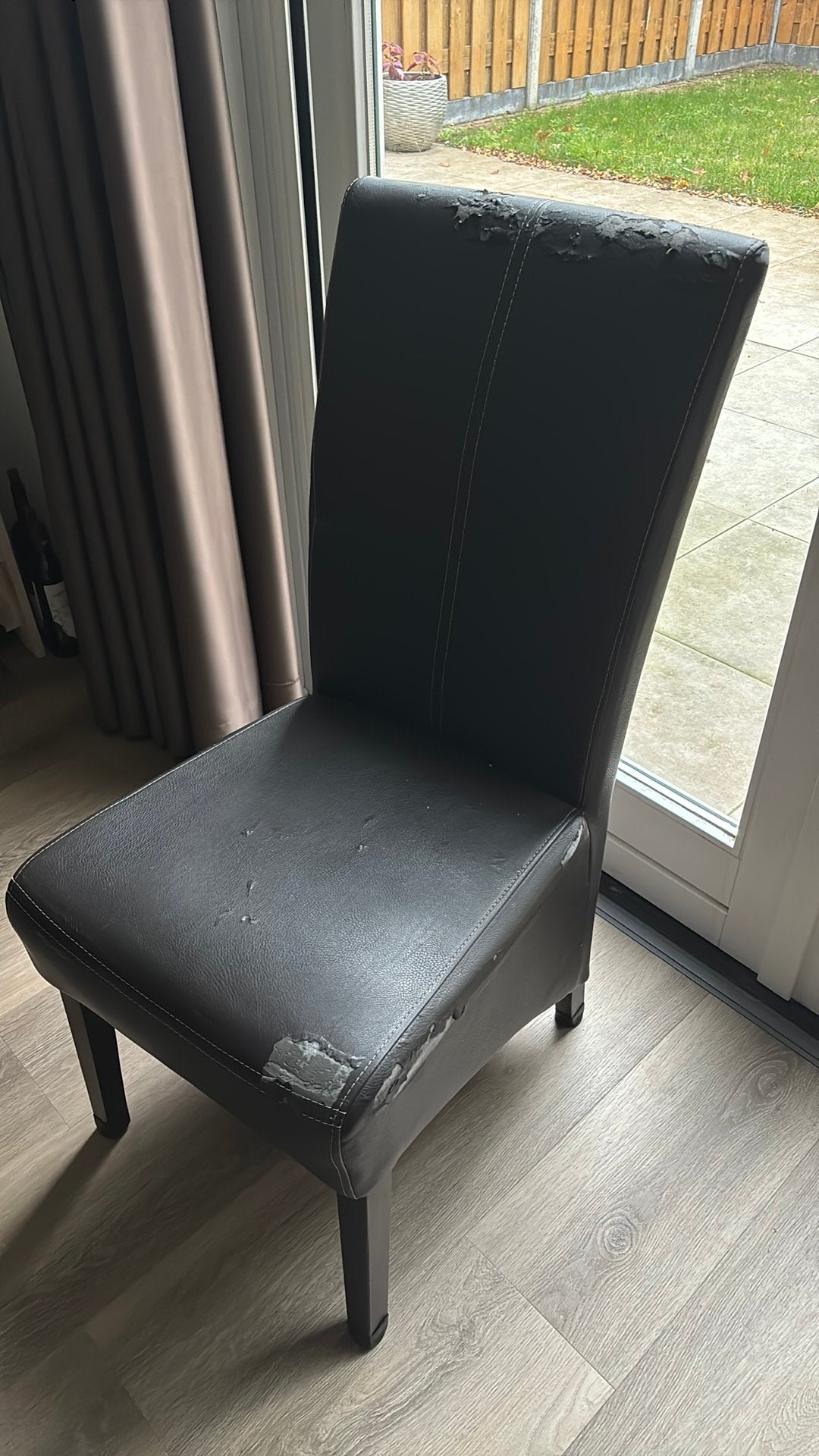 Gratis stoelen 6 stuks, Huis en Inrichting, Ophalen, Gebruikt, Bruin, Leer