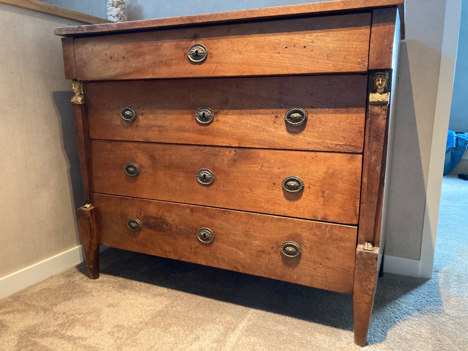 Eikenhout ladekast antiek of vintage, Antiek en Kunst, Antiek | Meubels | Kasten, Ophalen