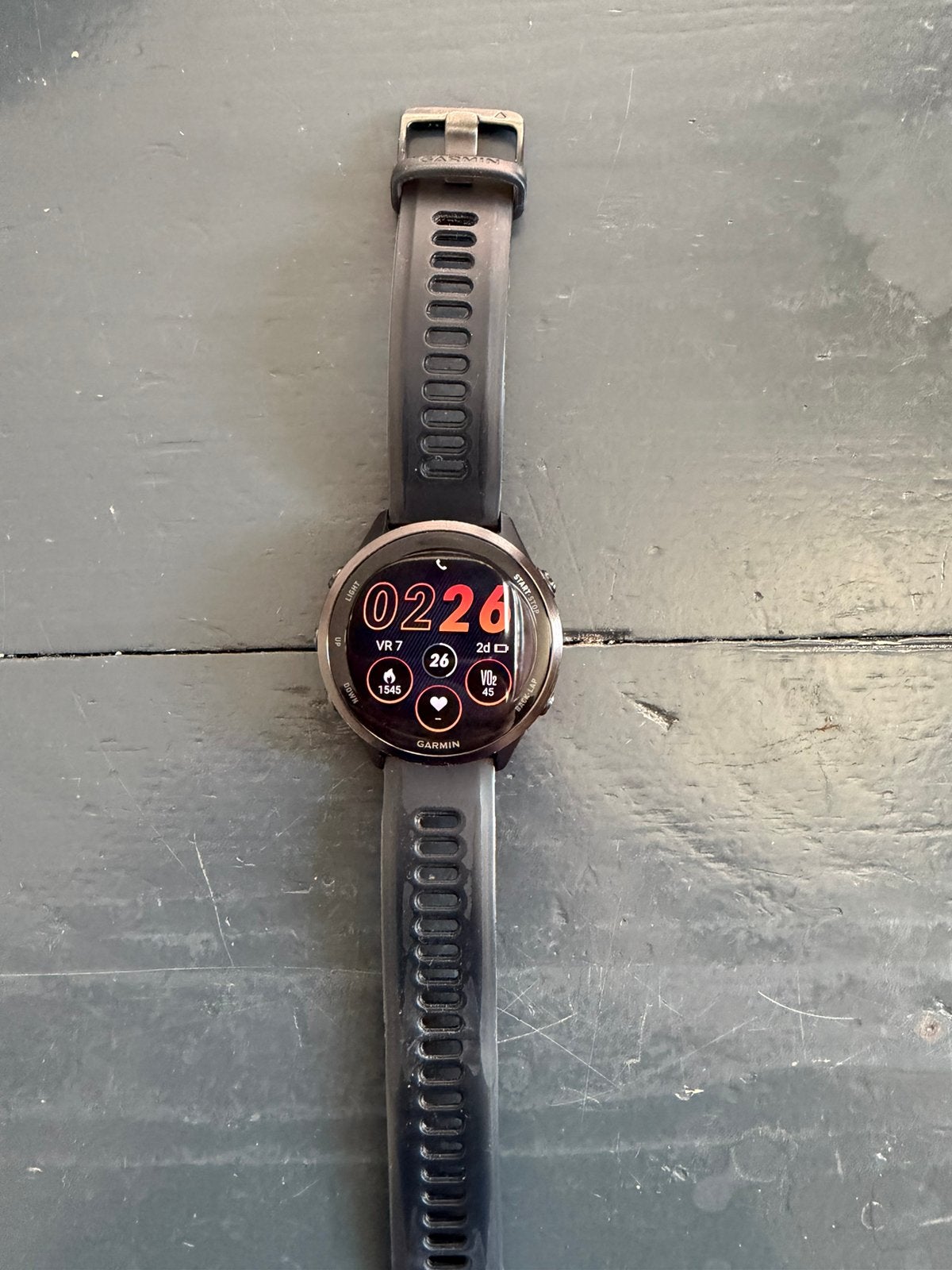 Garmin 570 Forerunner 47mm, Zwart, Ophalen of Verzenden, Zo goed als nieuw, Waterdicht