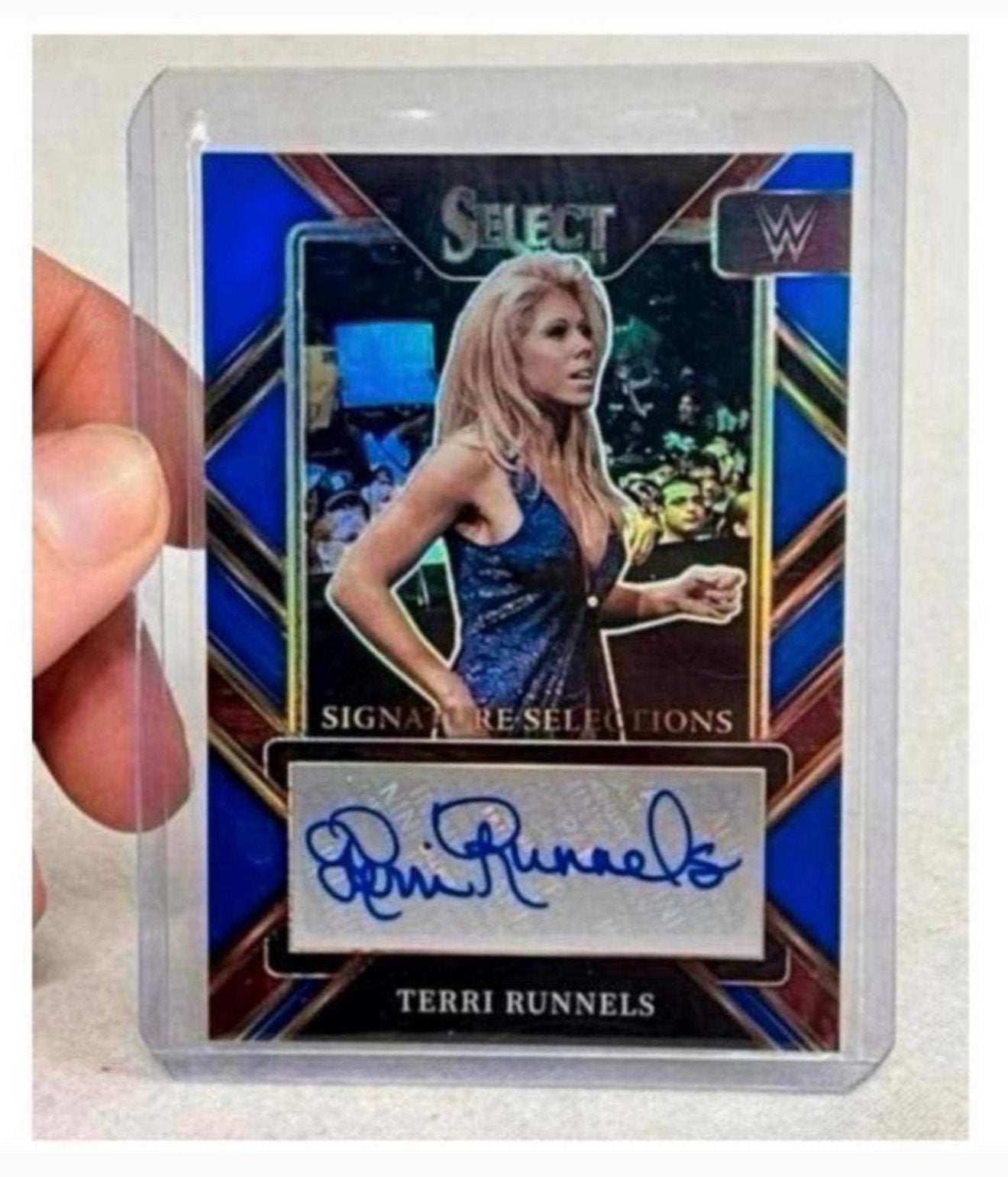 2023 Panini Select WWE Terri Runnels limited + Handtekening, Spelerskaart, B, Ophalen of Verzenden, Zo goed als nieuw