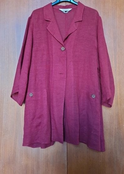 Max Mara linnen jas 38/40, Kleding | Dames, Verzenden, Nieuw, Maat 38/40 (M), Rood