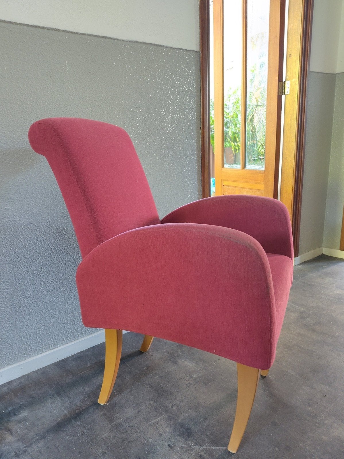 Fijne hoge stoel/ fauteuil, Ophalen, Gebruikt, 75 tot 100 cm, Stof