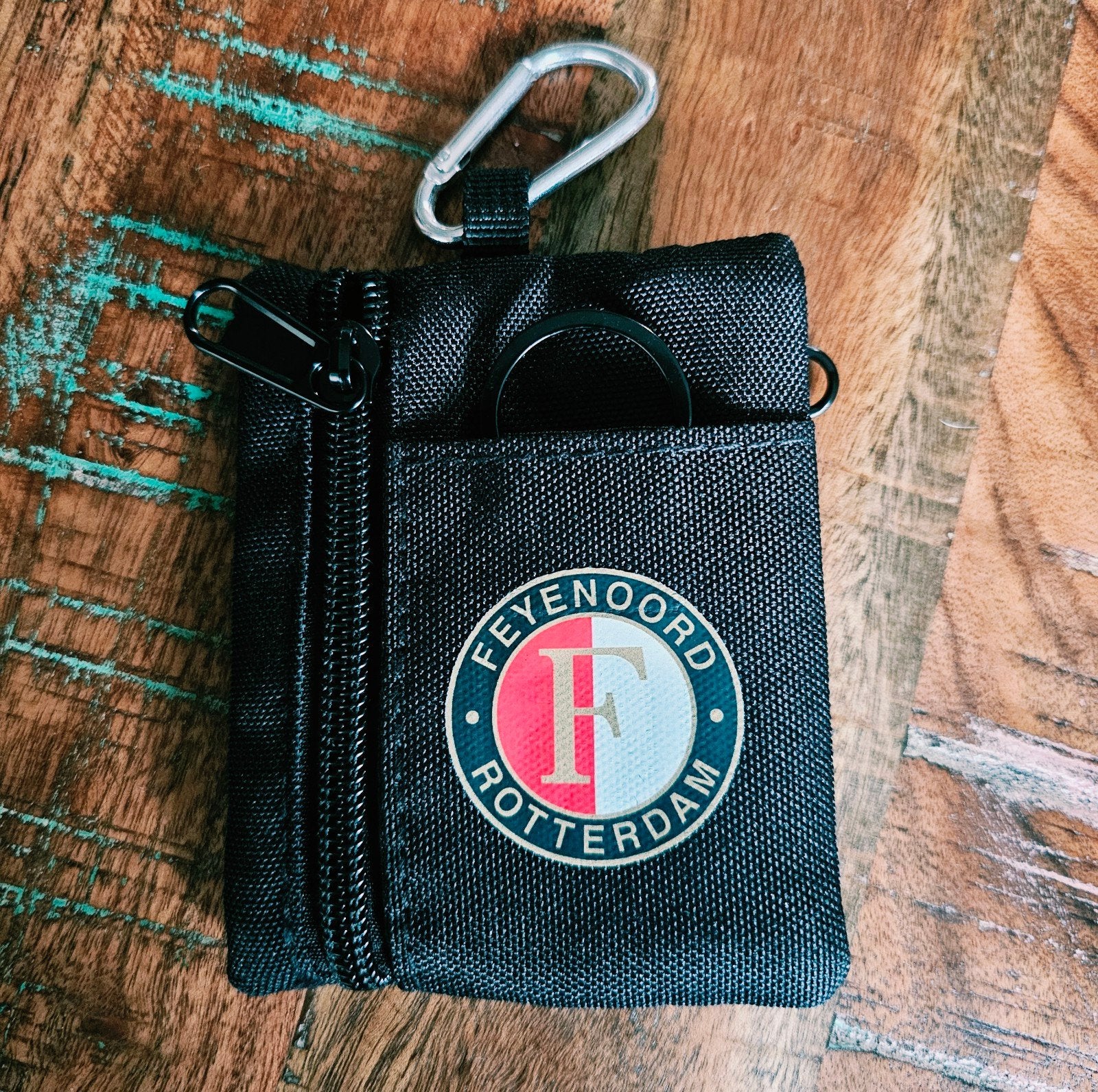 Feyenoord portemonnee sleutelhanger - Zwart, Sieraden, Tassen en Uiterlijk, Ophalen of Verzenden, Nieuw, Zwart, Overige merken