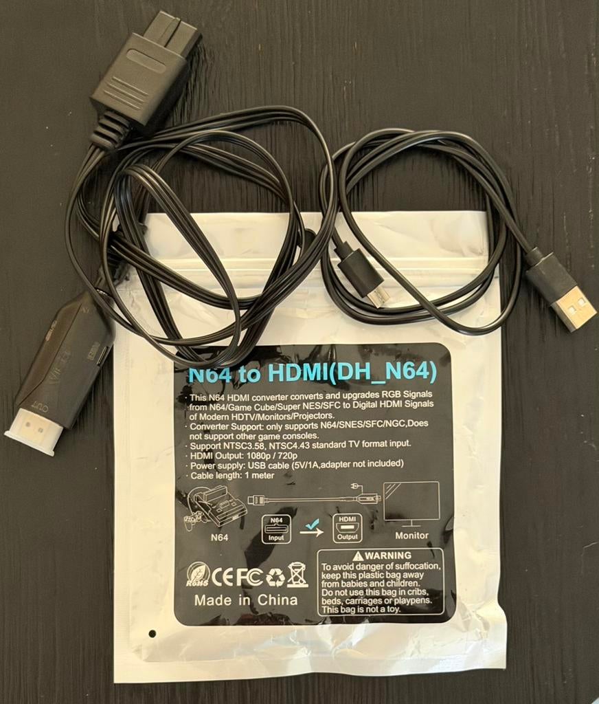 Wiistar Nintendo64 / Super Nintendo HDMI Converter, Spelcomputers en Games, Spelcomputers | Nintendo 64, Nieuw, Ophalen of Verzenden