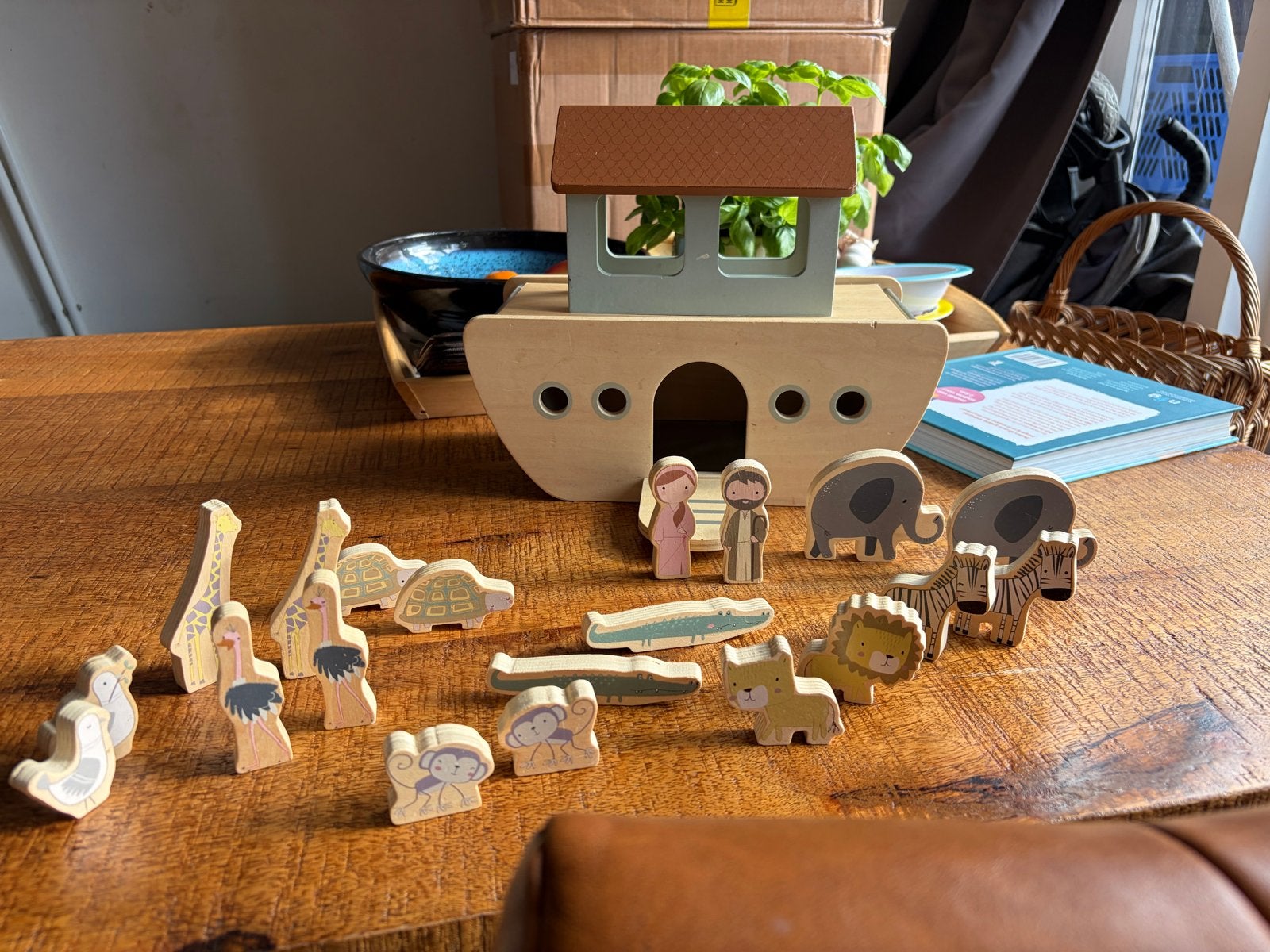 Little dutch Houten Ark van Noach speelset met dieren, Ophalen, Zo goed als nieuw, Overige typen