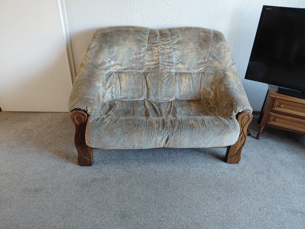 Bankstel 2- en 3-zits (gratis af te halen), Ophalen, Hout, Gebruikt, 75 tot 100 cm