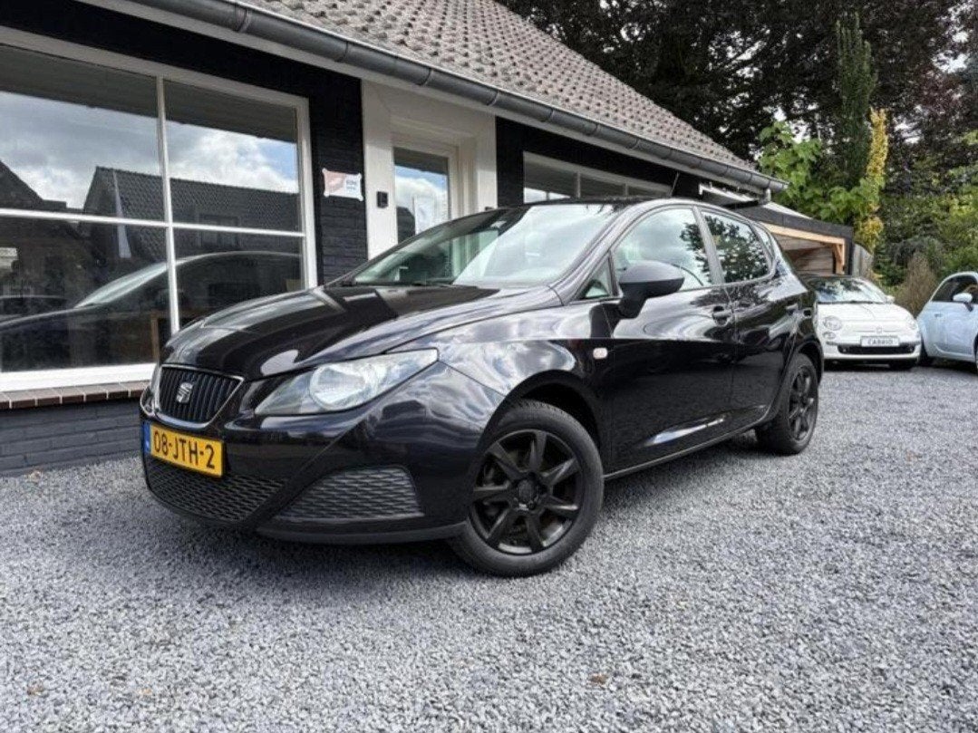 Seat Ibiza 1.4 63KW 5DRS 2009 Zwart, Auto's, Seat, Voorwielaandrijving, 40 €/maand, 4 cilinders, Origineel Nederlands