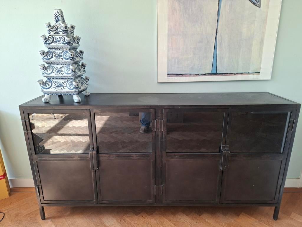 Stalen dressoirlast Carpino, Ophalen, 25 tot 50 cm, Glas, 50 tot 100 cm