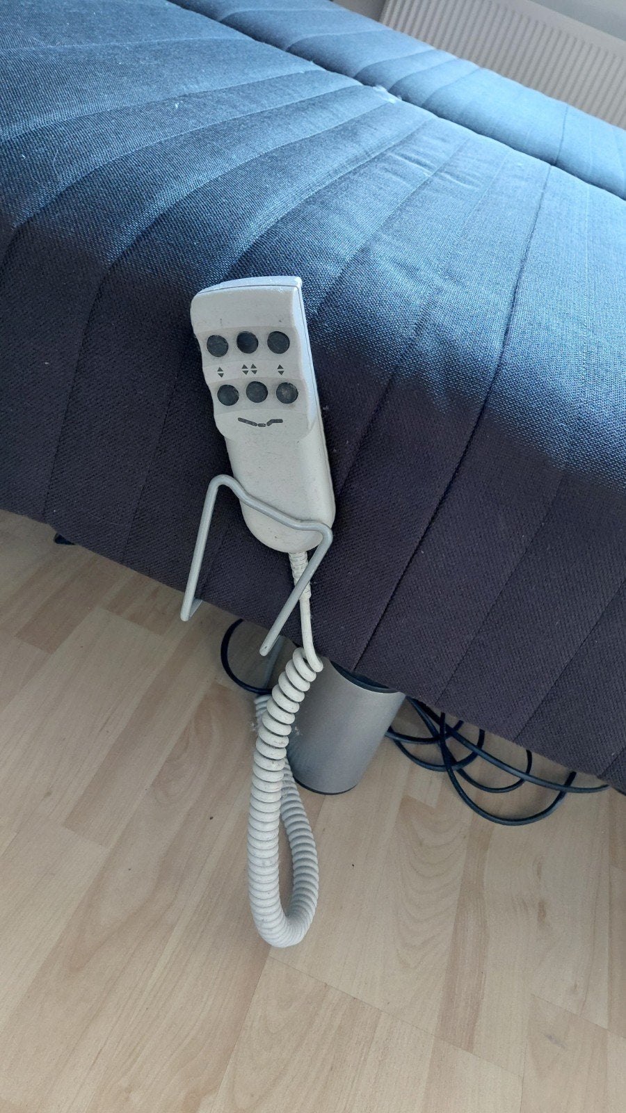 Elektrisch verstelbare boxspring (excl. matras), Ophalen, Gebruikt, Zwart, Tweepersoons
