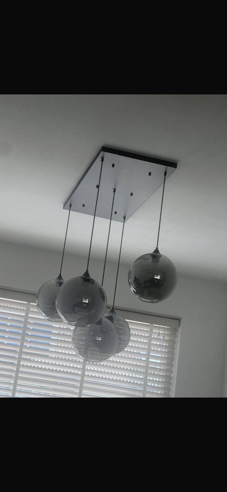Mooie ronde lampen 5 bollen, Huis en Inrichting, Lampen | Tafellampen, Ophalen, Zo goed als nieuw