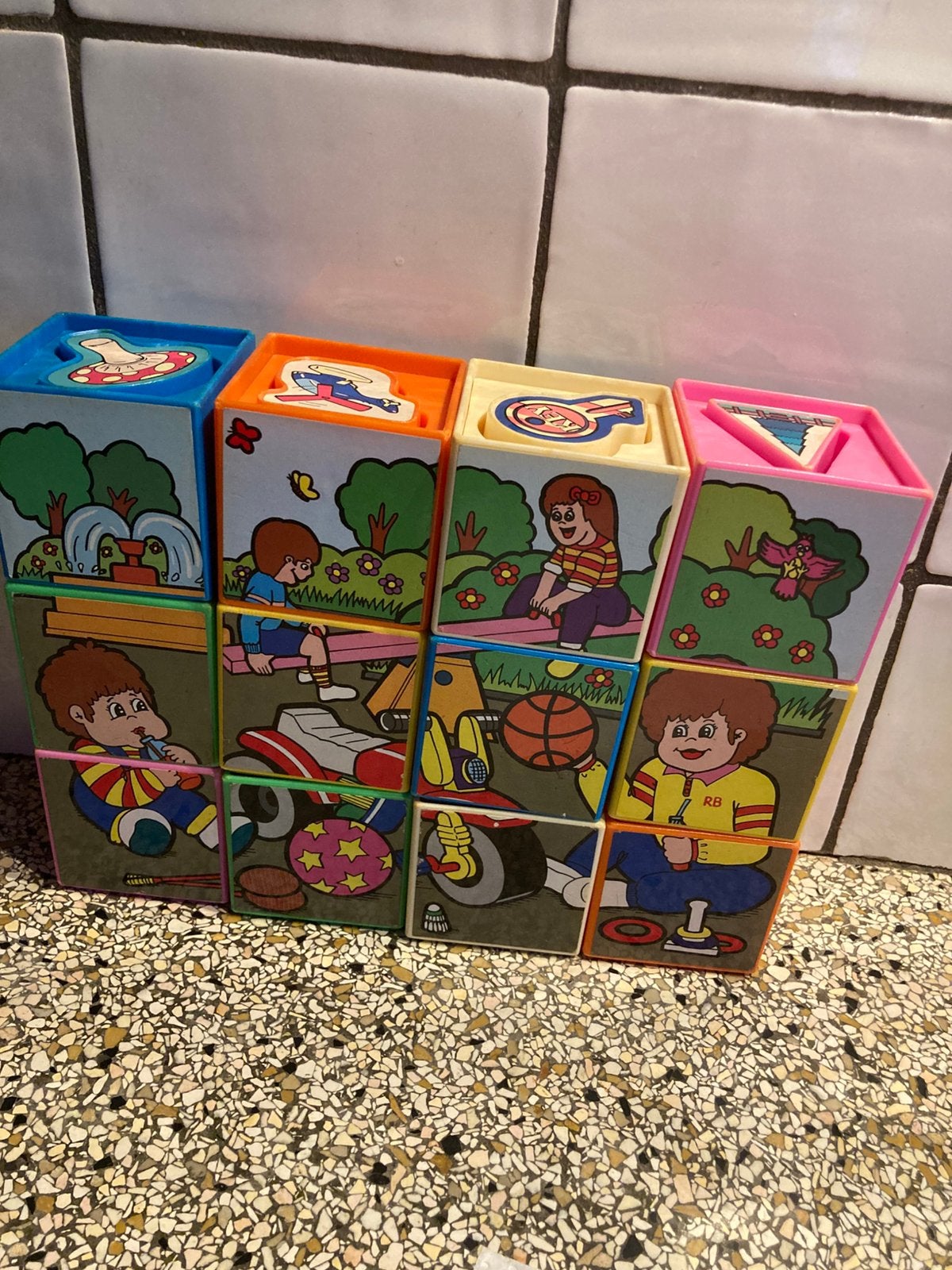 Leuke speel en puzzel blokken, Ophalen of Verzenden, Zo goed als nieuw