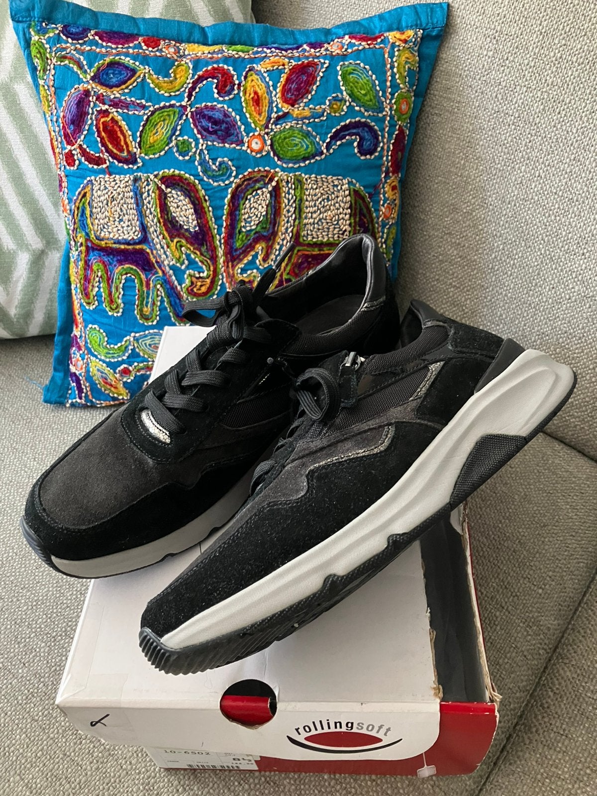 Gabor sneakers Rolling soft zwart/zilver nw mt 42, Kleding | Dames, Schoenen, Zwart, Nieuw, Ophalen of Verzenden, Sneakers of Gympen