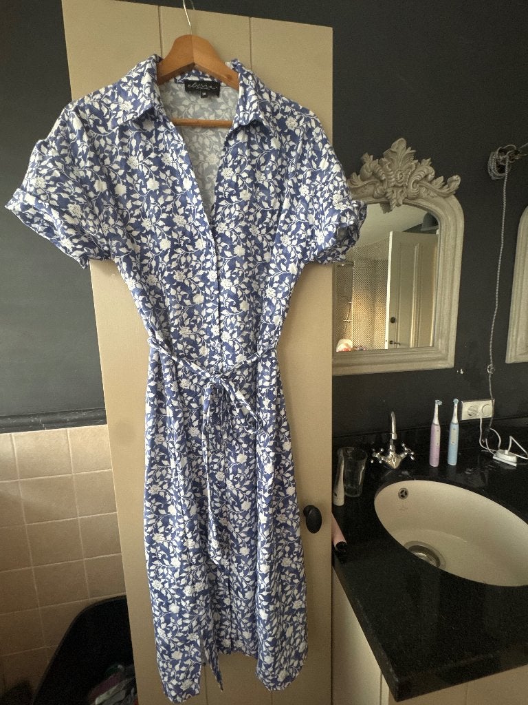 Zo goed als nieuwe jurk elvira, Maat 38/40 (M), Blauw, Ophalen of Verzenden, Zo goed als nieuw