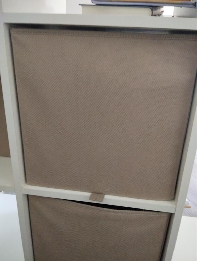 IKEA Kallax kast + 6 bakken., Ophalen, Met plank(en), Gebruikt, 100 tot 150 cm