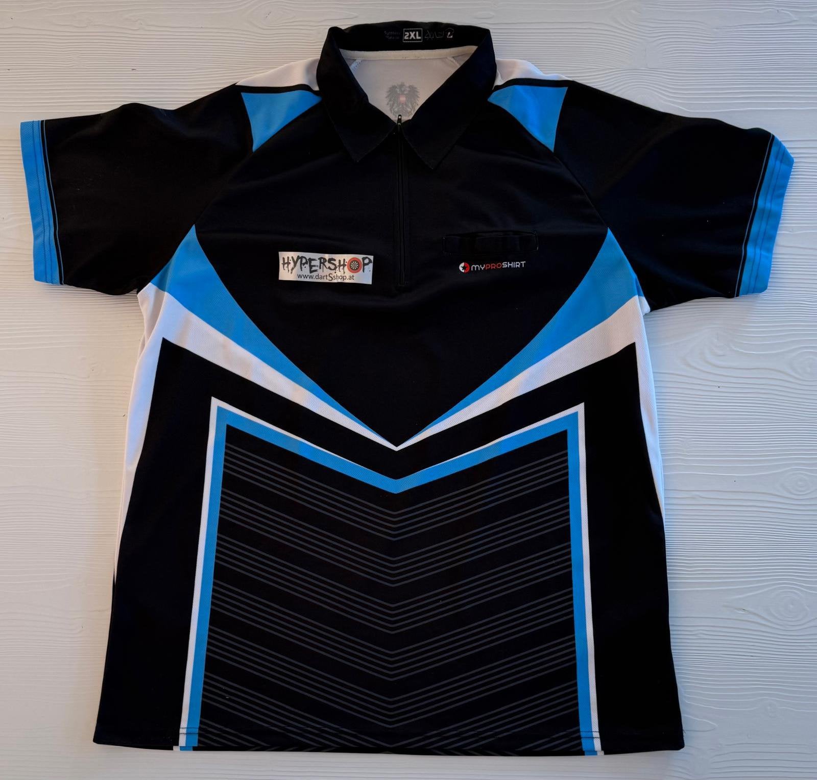 Gesigneerd dartshirt Zoran Lerchbacher (2XL) zonder COA, Verzenden, Zo goed als nieuw, Overige sporten, Shirt