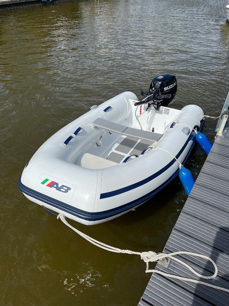 Te Koop Rib AB 9 ALS wit met boegvak, Watersport en Boten, Rubberboten, Zo goed als nieuw, Peddels, Ophalen, Overige merken
