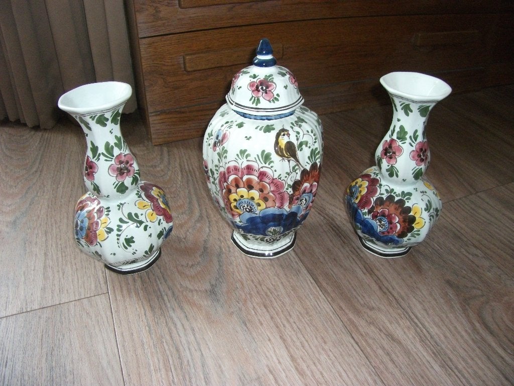 Delfblauw kaststel 3 delig, Antiek en Kunst, Ophalen of Verzenden