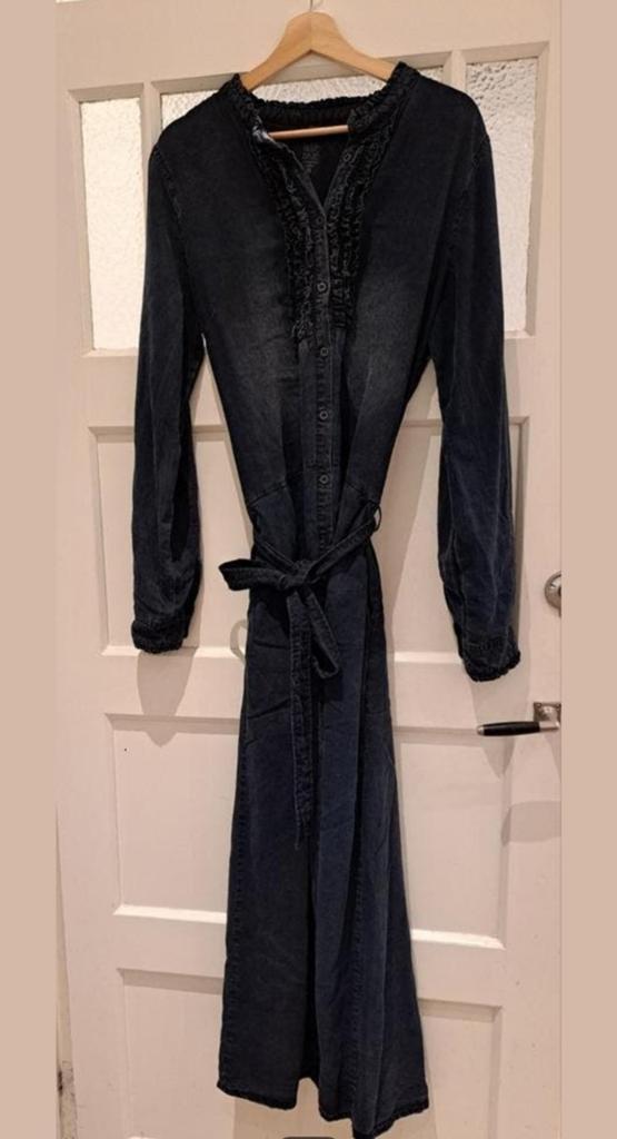 Summum Blue Daze Lyocell Maxi Jurk - Vintage Denim Look, Summum, Blauw, Maat 42/44 (L), Ophalen of Verzenden